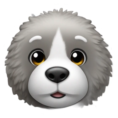 Black and white teddy bear close-up sticker