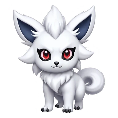 Epic Shiny Cool Cute Kawaii Absol-Zorua-Pokemon-fakemon-hybrid-animal Full Body  sticker