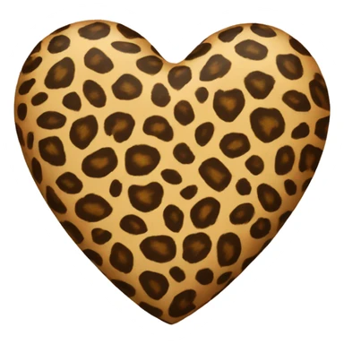 leopard heart sticker
