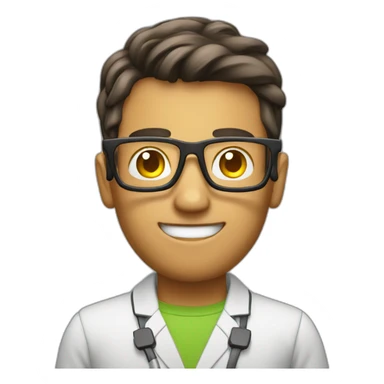 a nerd coding on his smartphone sticker