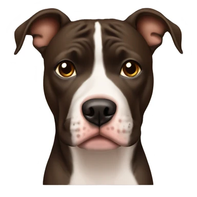 Black and brown pitbull with brown eyebrows  sticker