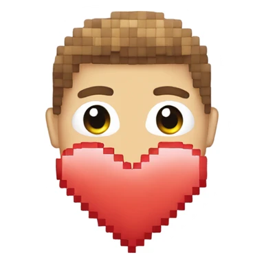 Pixel heart sticker