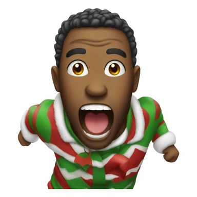 Adult running around screaming Christmas  sticker