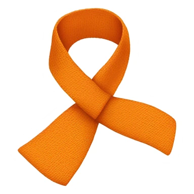 Ruban noeud orange soutien sticker