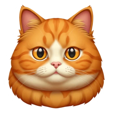 A fat orange cat sticker