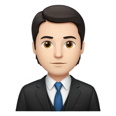 Create a white man with dark air lawer sticker