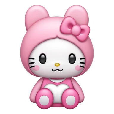My melody hello kitty emoji sticker
