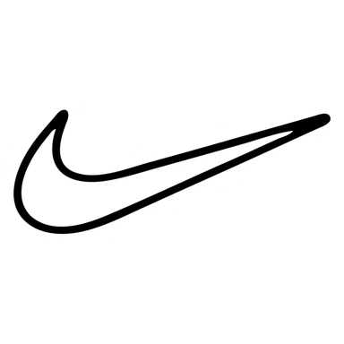modern and sleek white Nike swoosh logo on black background, no text or decoration sticker