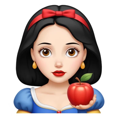 Snow white with obergine  sticker