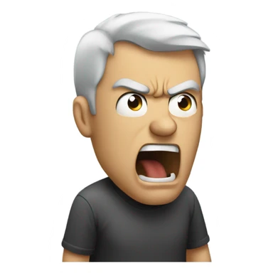 angry man yelling sticker