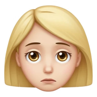 Sad face emoji with big starry eyes sticker