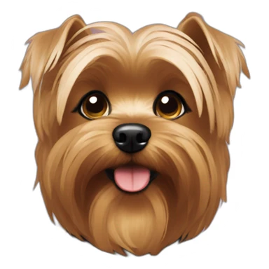 Bearded latino Yorkie dog sticker