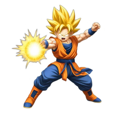 goku firing a kamehameha sticker