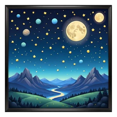 stargazing scenery sticker