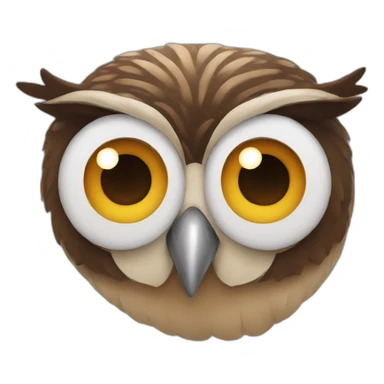 a goofy owl sticker