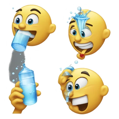 Chuckling and spitting up water at same time sticker