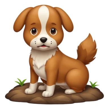Dog pooping  sticker