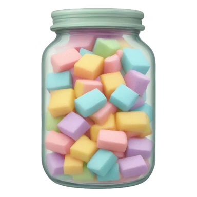 A jar filled with pastel sugar sticker