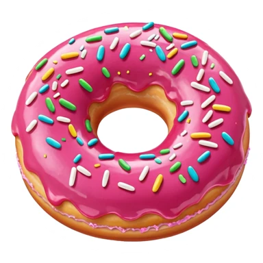 Pink donut sticker