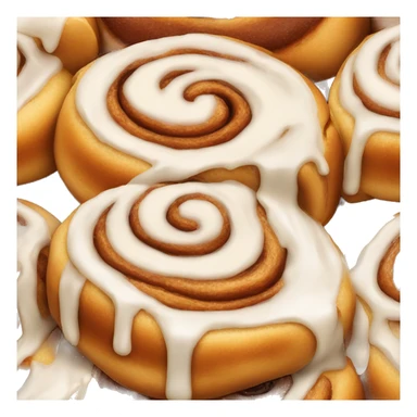 Cinnamon bun with icing sticker