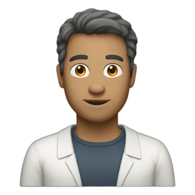 Engineer, white had, fair skintone, bad haircut sticker