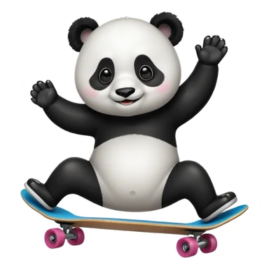 A panda on skateboard sticker