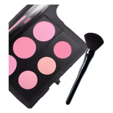 a pretty pink blush and a black brush  sticker
