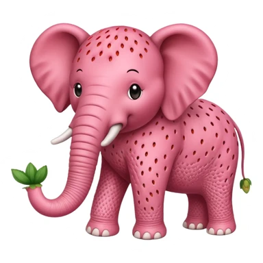 Strawbary elephant  sticker