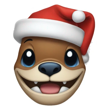 Stich with santa hat sticker