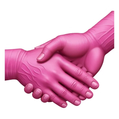 handshake pink hands sticker
