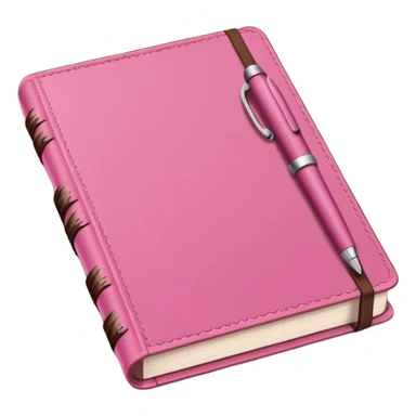 pink and brown diary and pen sticker