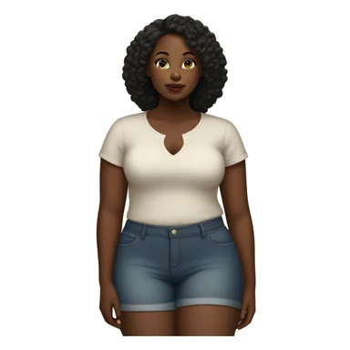 Black girl with curves  sticker