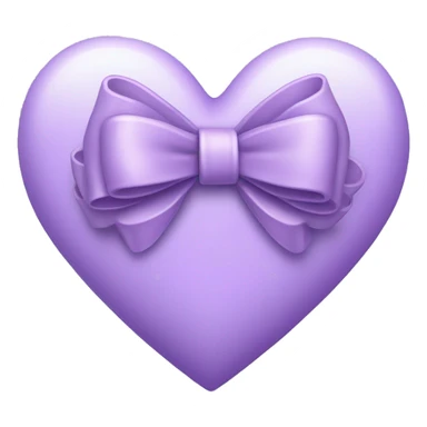Light Purple Heart with bow sticker