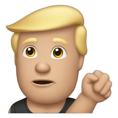 trump hold a sticker