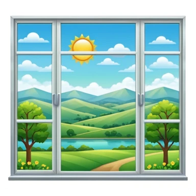 Windows with outdoor view sticker