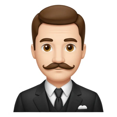 a suited man with mustache   sticker