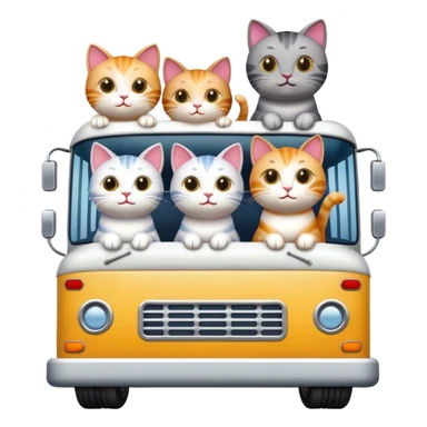 cats on a tour bus sticker