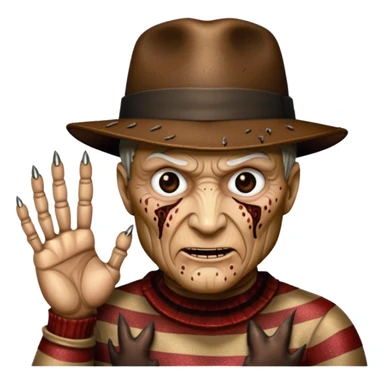 glitter freddy krueger sticker