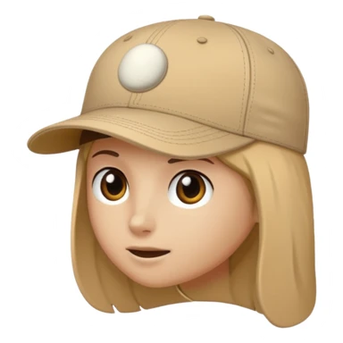 plain tan baseball cap sticker