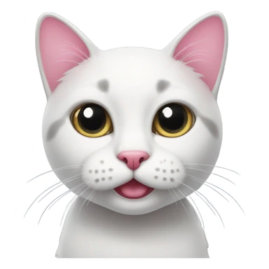 Cute cat with pink eyes  sticker
