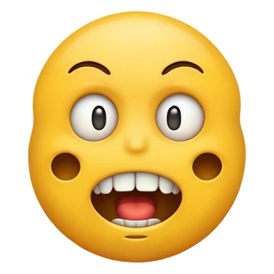 Scared emoji with gritted teeth sticker