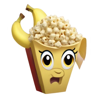 my little pony popcorn doom banana sticker