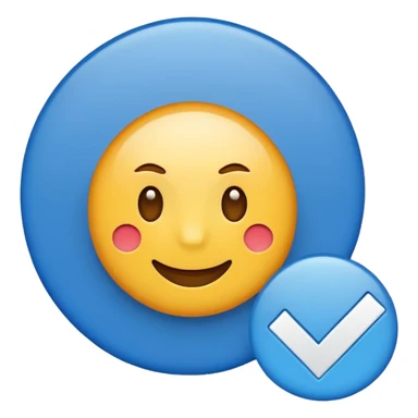 Create an emoji like a Facebook verification tip sticker