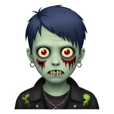 emo boy zombie piercings sticker
