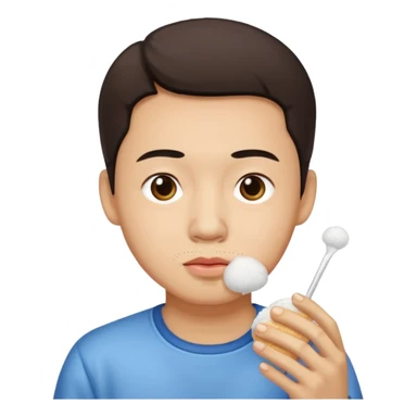 Chinese man sniffing suga  sticker