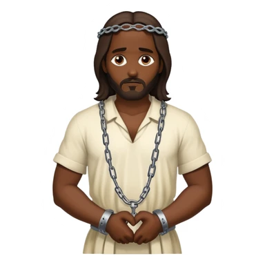 Dark skin Jesus in handcuffs  sticker