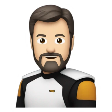 commander william riker jonathan frakes sticker