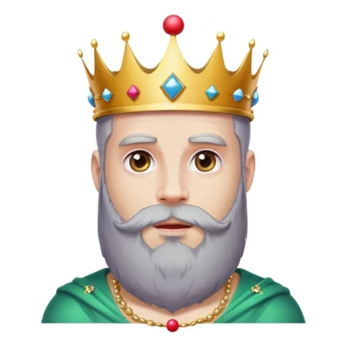 A man with beards and a crown and a ball like in Game of Thrones sticker