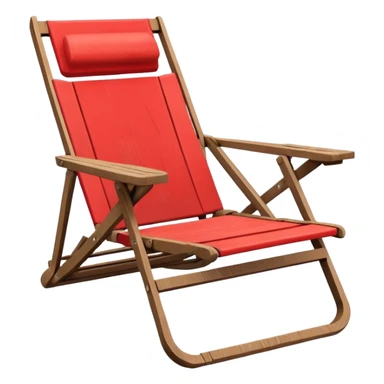 red beach chair sticker