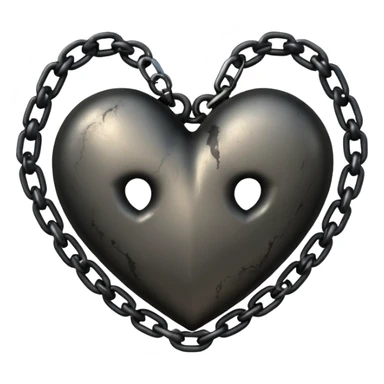 heart with black chains and deep shadow sticker